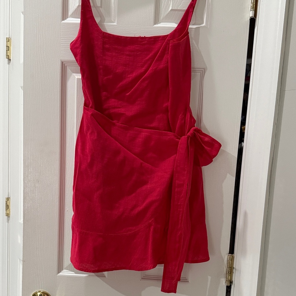 Princess Polly Red Wrap Mini Dress with Side Tie
